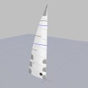 Grand-voile classique coupe horizontale