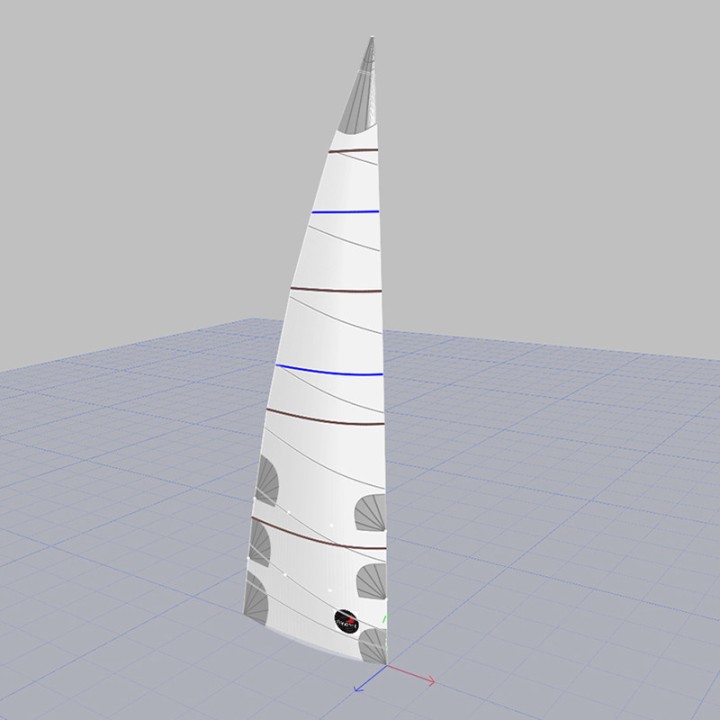 Grand-voile fullbatten coupe horizontale