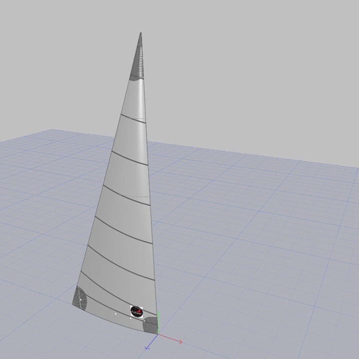 Grand-voile enrouleur coupe horizontale