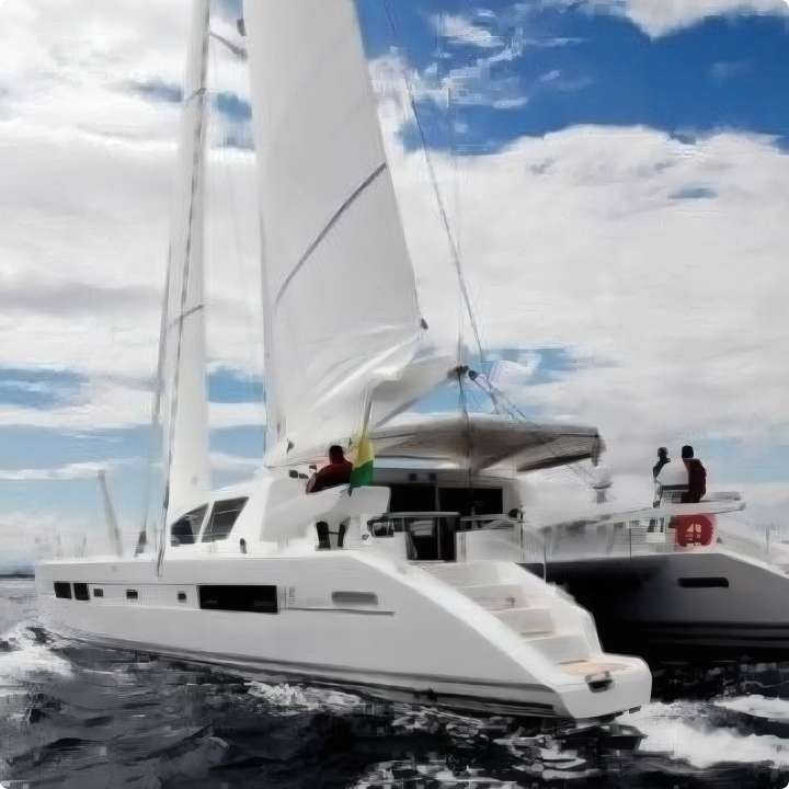 Catana 65 — Filet de trampoline test